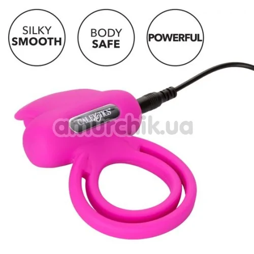 Віброкільце Dual Clit Flicker, рожеве