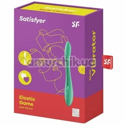 Вібратор Satisfyer Elastic Game, бірюзовий