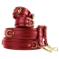 Фиксаторы для рук и ног Behave! Luxury Fetish Wrist To Thigh Cuff Set-Red, красные - Фото №1