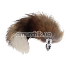 Анальна пробка з хвостом лисиці Taboom Foxtail Buttplug, чорна - Фото №1