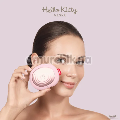 Ультразвукова щітка для обличчя Geske Sonic Thermo Facial Brush 5 in 1 - Hello Kitty, рожева