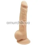 Фаллоимитатор Real Love Premium Silicone Dildo 9.5 с мошонкой, телесный - Фото №1