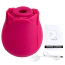 Симулятор орального сексу для жінок з вібрацією Boss Series Rose Massager, бордовий - Фото №3