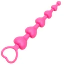 Анальная цепочка Alume Silicone Heart Bead Anal Chain, розовая - Фото №2