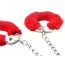 Фиксаторы Fetish Pleasure Fluffy Leg Cuffs, красные - Фото №3