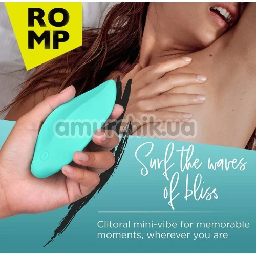 Кліторальний вібратор Romp Wave, бірюзовий