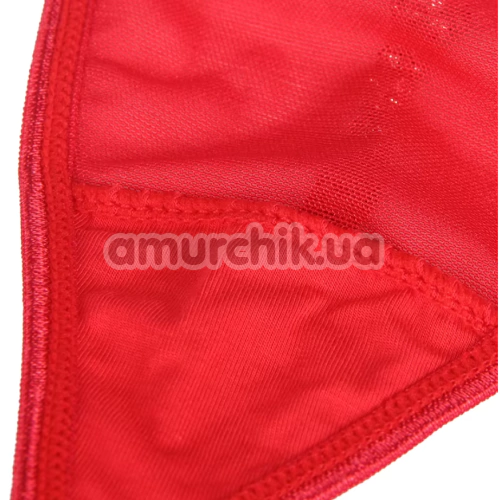 Трусики-стрінги Star Night Rhinestone Panties With Crystals, червоні