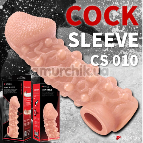 Насадка на пеніс Kokos Cock Sleeve CS 010-M, тілесна