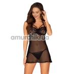 Комплект JSY Sexy Lingerie JS228162, черный: пеньюар + трусики-стринги - Фото №1