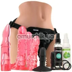 Набір страпонів Vac - U - Lock Crystal Jellies Set, червоний - Фото №1
