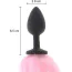 Анальная пробка с розовым хвостом и подсветкой Taboom Led Unicorn Tail, черная - Фото №2