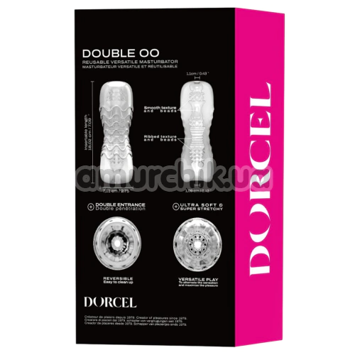 Мастурбатор Dorcel Double Oo, прозорий