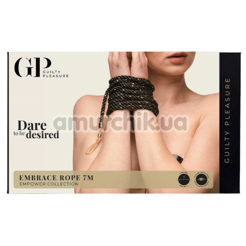 Мотузка Guilty Pleasure Embrace Rope 7M, чорна
