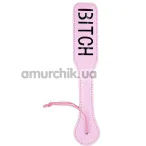 Шльопалка DS Fetish Paddle Bitch, рожева - Фото №1