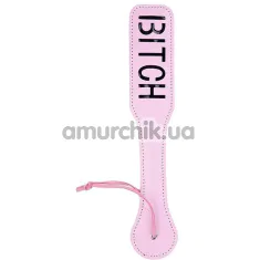 Шльопалка DS Fetish Paddle Bitch, рожева - Фото №1