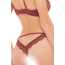 Комплект Staying In 2-Piece Set, бордовый: бюстгальтер + трусики-стринги - Фото №4