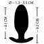 Анальная пробка с вибрацией и электростимуляцией XouXou Vibrating E-Stim Butt Plug, черная - Фото №11