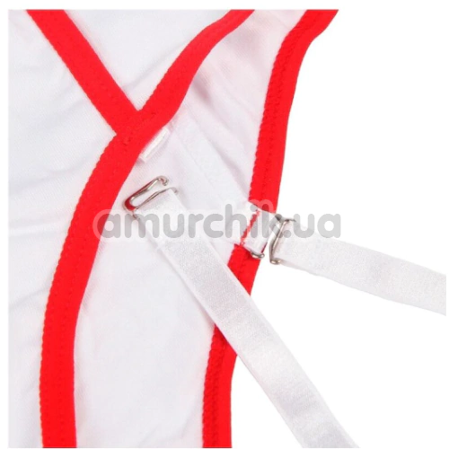 Костюм медсестры Star Night Naughty Nurse Costume Set, белый: боди + повязка на голову