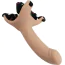 Полый страпон Hollow Strap-On Silicone Curved Dong 6.7, телесный - Фото №3