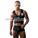 Костюм офіціанта JSY Sexy Lingerie 9111, чорний: труси-боксери + майка + краватка-метелик - Фото №1