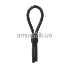 Ерекційне кільце Silicone Stud Lasso, чорне - Фото №1