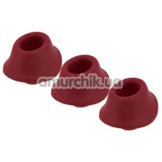 Набір насадок на симулятор орального сексу для жінок Womanizer Premium, Classic (Size M), бордовий - Фото №1