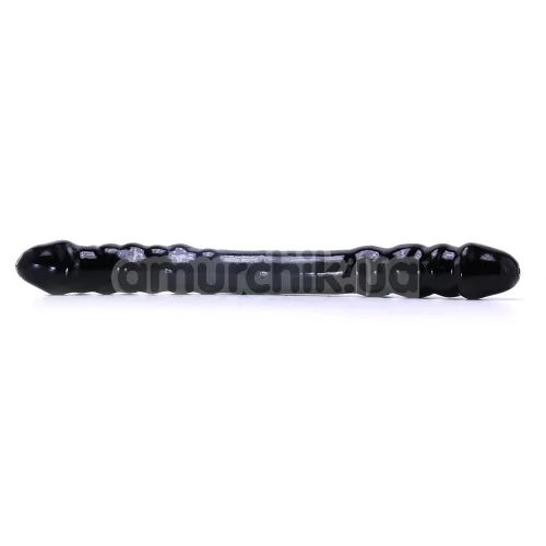 Двокінцевий фалоімітатор Basix Rubber Works 16 Double Dong, чорний
