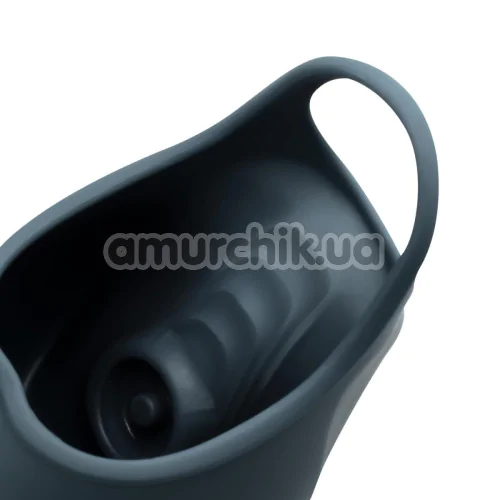 Насадка на мошонку з вібрацією Boners Stimulating Ball Pouch, синя