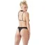 Комплект Cottelli Collection Bra and Slip 2213060 чорний: бюстгалтер + трусики-стрінги - Фото №2