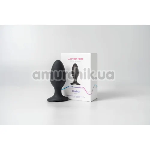 Анальна пробка з вібрацією Lovense Hush 2 L, чорна