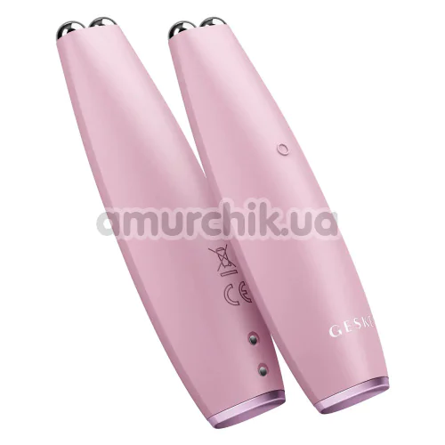 Микротоковая ручка для подтяжки кожи лица Geske MicroCurrent Face-Lift Pen 6 in 1, светло-розовая