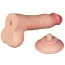 Фаллоимитатор Sliding-Skin Dual Layer Dong 8 с мошонкой, телесный - Фото №4