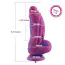Фаллоимитатор-насадка Hismith Huge Slightly Curved Silicone Dildo 9.45, розовый - Фото №3