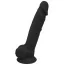 Фалоімітатор Real Love Premium Silicone Dildo 9 з мошонкою, чорний - Фото №1