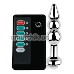Анальная пробка с электростимуляцией Alume Metal Beaded Electro Stim Plug, серебряная - Фото №1