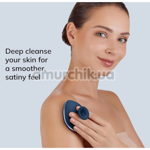 Щетка для тела Geske Body Brush 4 in 1 Suction Mount Metal, синяя