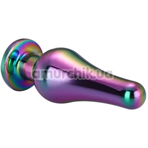 Анальная пробка с радужным кристаллом Gleaming Love Small Pleasure Plug, радужная