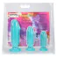 Набір із 3 анальних пробок Doc Johnson Crystal Jellies Anal Starter Kit, бірюзовий - Фото №6