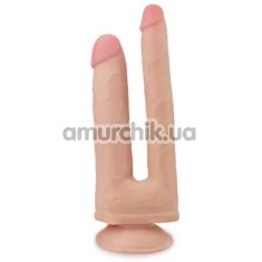 Подвійний фалоімітатор Skinlike Soft Dong Double Penetration Soft Cock, тілесний - Фото №1