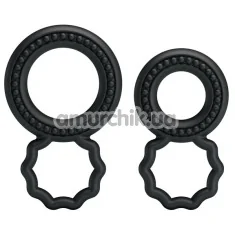 Набір з 2 ерекційних кілець Ring BI - 0507, чорний - Фото №1