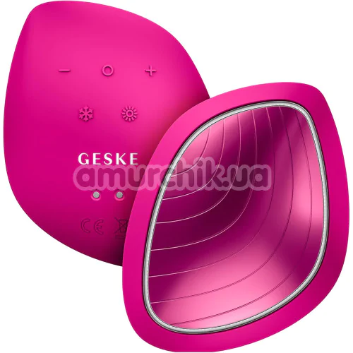 Ультразвуковой массажер-маска для лица Geske Sonic Warm & Cool Mask 9 in 1, розовый