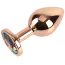 Анальна пробка з райдужним кристалом Matrix Mont Rose Gold Gem Metal Plug M, золота - Фото №2