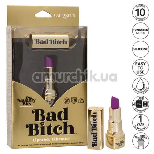 Клиторальный вибратор Bad Bitch Naughty Bits, фиолетовый