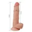 Фаллоимитатор Sliding-Skin Dual Layer Dong 7.5, телесный - Фото №4