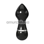 Анальная пробка с вибрацией Pure Aluminium Small, черная - Фото №1