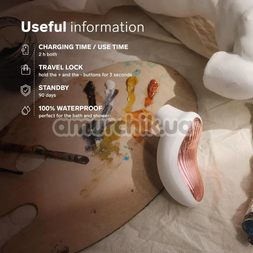 Звуковий симулятор орального сексу для жінок Lelo Sona 3 Cream (Лело Сона 3), білий