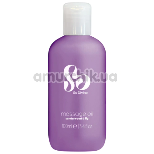 Масажна олія So Divine Massage Oil Sandalwood & Fig - сандал і інжир, 100 мл - Фото №1