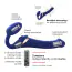 Безремневой страпон с вибрацией Strap-On-Me Multi Orgasm Bendable Strap-On L, синий - Фото №2