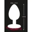 Анальная пробка с красным кристаллом Diamond Anal Plug Large, серебряная - Фото №5