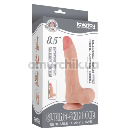 Фаллоимитатор Sliding-Skin Dual Layer Dong 8.5, телесный